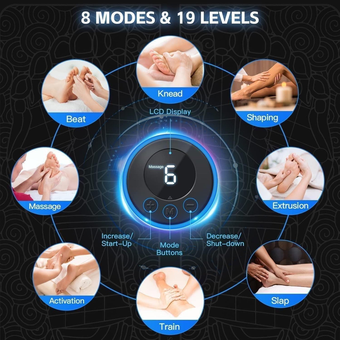 EMS Foot Massager, For Swollen Legs, Heel, Foot Acupressure & Promotes Weight Loss