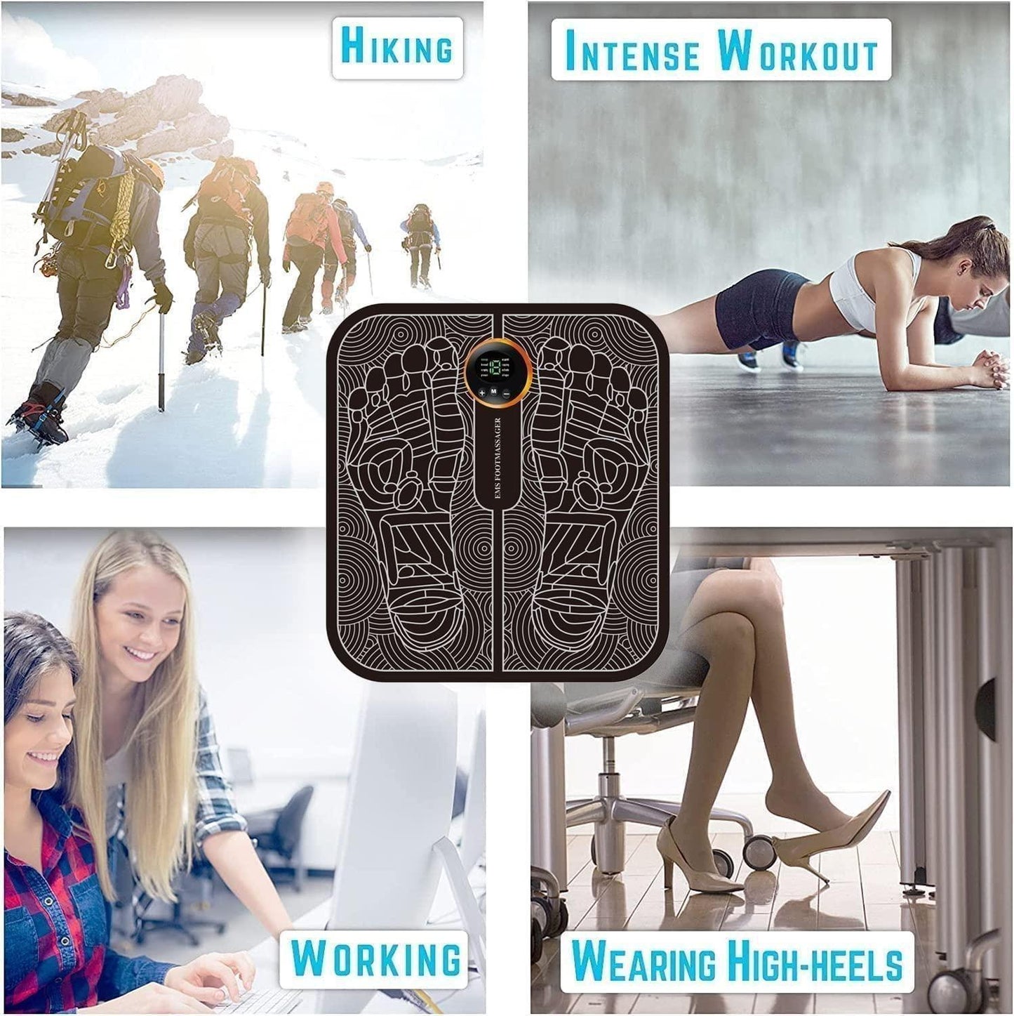 EMS Foot Massager, For Swollen Legs, Heel, Foot Acupressure & Promotes Weight Loss
