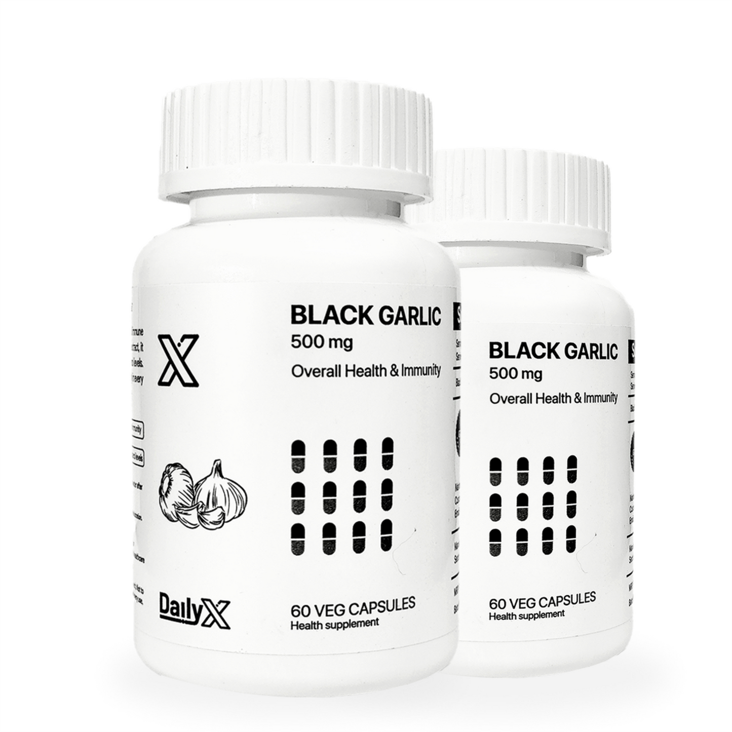 Black Garlic Capsules - Natural Immunity & Heart Health Supplement | DailyX