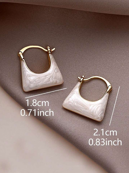 Colorful Enamel Bag Shaped Earrings