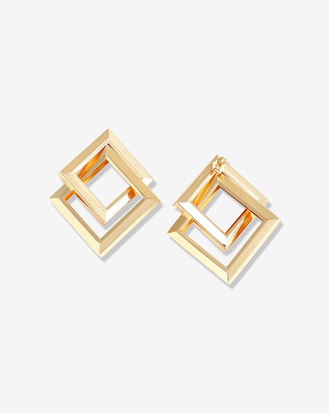 Rose gold stainless steel fashion earrings for women